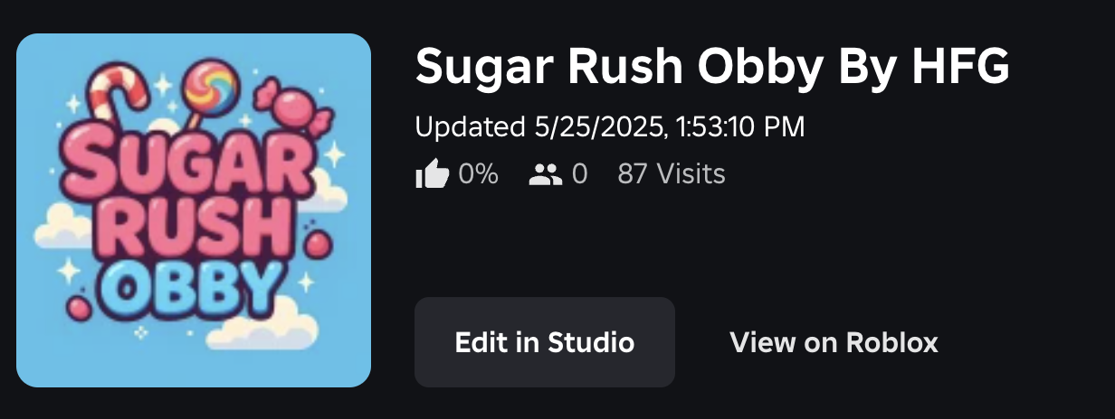 Sugar Rush Obby candy world